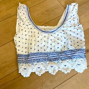 Free people crocheted crop top